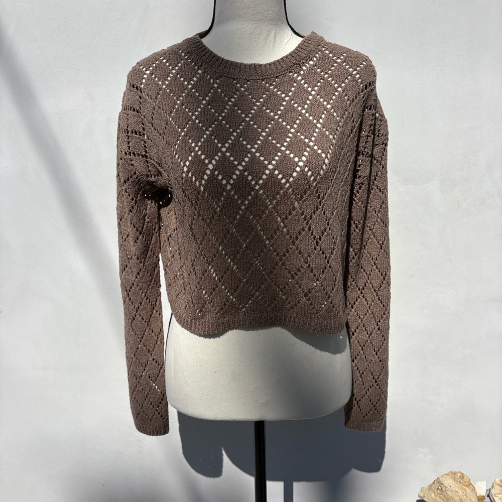 Brown Knit Women's Sweater